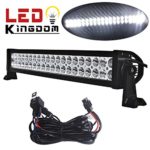 LEDKINGDOMUS 1 X 120W 24″ Spot Flood Combo LED Light Bar Fog Driving DRL Off Road SUV Car Boat