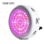 Gianor 150W UFO Led Grow Light Full Spectrum Grow Lights Led Plant Lamps with UV/IR Led Bulbs for Indoor Garden/Hydroponic System/Greenhouse Plants Flowering/Growing(White)