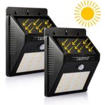 LEDMO 20 LEDs Outdoor Motion Sensor Automatic Solar Light, 2 Pack Super Bright Waterproof Warm White Solar Light For Driveway ,Garden,yard,