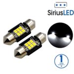 SiriusLED Extremely Bright 400 Lumens 3020 Chipset Canbus Error Free LED Bulbs for Interior Car Lights License Plate Dome Map Door Courtesy 1.25″ 31MM Festoon DE3175 6428 Xenon White