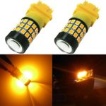 Alla Lighting 39-SMD 3157 3156 T25 Amber Yellow High Power 2835 Chipsets Xtremely Super Bright LED Bulbs for Replacing Turn signal Blinker Light Lamps