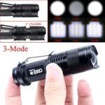 Your supermart Mini 1200LM CREE Q5 Zoomable LED Flashlight Hiking Torch Lamp Black 3 Modes