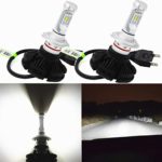 Alla Lighting Extremely Super Bright High Power ZES Chipset H7 H7LL LED Headlight Bulbs w/ 8000Lm 6500K Xenon White for Replacing High or Low Beam Headlamp All-in-One Conversion Kits-2yrs Warranty