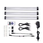 LE Dimmable Under Cabinet Lighting, 3 Panel Kit, Remote Control, Total of 12W 900lm 12V Daylight White, 6000K, 24W Fluorescent Tube Equivalent, All Accessories Included, Closet Light