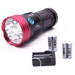 TFCFL CREE XM-L T6 10000 Lumen Portable Water Resistant LED Flashlight with Four 18650 Rechargeable Battery and 3 Modes