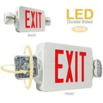 eTopLighting 2PCS LED Exit Sign Emergency Lighting Emergency LED Light (UL924, ETL listed) / Rotate LED Lamp Head / Red Letter, EL2CR-2