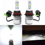 Alla Lighting Extremely Super Bright High Power CSP Chipset 9007 9007LL LED Headlight Bulbs w/ 8000Lm 6500K Xenon White for Replacing High Low Beam Halogen Headlamp All-in-One Conversion Kits