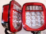 Jeep TJ CJ YJ Replacement Tail Lights w/ Bright Red LED’s