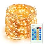 LED String Lights 66ft 200 LEDs TaoTronics Dimmable Festival Decorative Lights for Seasonal Holiday, Complete Waterproof, UL Listed( Copper Wire Lights, Warm White )