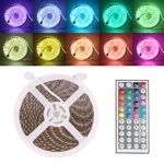 LED Strip Lights, Alanda 16.4 ft Waterproof IP65 RGB LED Rope Light Flexible Color Changing SMD5050 300 LEDs Lighting Strips LED Tape Light with 44 Key Remote and 12V 5A Power Supply