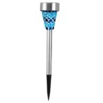 Topro Stainless Steel Solar Power Post Light Patio Path Walkway LED Outdoor Lightening Pack of 4pcs (Blue)