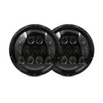 X AUTOHAUX 2Pcs 7 Inch 105W LED Headlight Hi/Lo Beam DRL for 97-16 Jeep Wrangler JK TJ