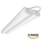 (Pack of 2) Barrina 4ft 45W Watt 4000K Neutral White 4500lm Extendable Utility Shop Light for Garage Basement Under Ceiling Lighting wiht Switch Plug and Play