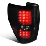 Spec-D Tuning LT-F15009BBLED-TM Dark Smoke Ford F150 Xl Xlt Glossy Black Led Brake Lamps Tail Lights