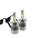TXVSO8 H4 HB2 9003 Hi/Lo LED Headlight Bulbs Conversion Kits for Car Halogen HID Xenon 110W 8000LM 6000K White Lamps, 55W/Bulb, COB Chips, 2 Yr Warranty