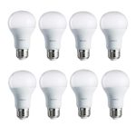 Philips 461961 100W Equivalent Soft White A19 LED Light Bulb, 8-Pack,