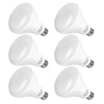SHINE HAI 65W to 75W Equivalent BR30 LED Light Bulbs, 800 Lumens, 4000K Neutral White, E26, Non-dimmable, UL Listed Flood Lighting, 6-Pack