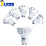 MR16 LED Light Bulbs with GU10 Base 50W Equivalent Halogen Replacement Neutral White 5W AC 100-240V Spotlight with 420 Lumen 6 Packs By COOWOO