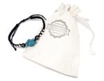 Sea Turtle Hemp Bracelet – Hawaiian Craftier Turquoise Tortoise Adjustable Wristband for Women – White Bead Macrame Cotton