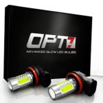 OPT7 Show Glow 9005 LED Fog Light Bulbs – Plasma COB 6000K Cool White @ 420Lm per bulb – Plug-n-Play (Pack of 2)