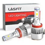 LASFIT H11/H8/H9/H16 LED Headlight Kits-Flip COB Chips-72W 7600LM 6000K-Hi/Lo Beam/Fog Light Bulbs
