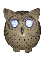 Lightahead Solar Owl Light Poly Resin Owl with LED Eye Powered by Solar Light for Park, Patio, Deck, Yard, Garden, Home, Pathway, Outside Landscape for Decoration and Celebration