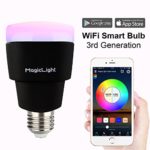 MagicLight Triangle WiFi Smart LED Light Bulb – 3rd Generation – Control Your Light Anywhere Remotely – Dimmable Multicolored Sunset Sunrise Wake Up Lights – Works with Amazon Alexa