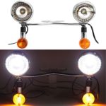 INNOGLOW Motorcycle Passing Driving Light Bar with Turn Signals Fog Lamp Headlight Headlight Assemblies 8168