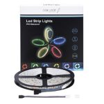 Oak Leaf 16.4ft LED Strip Lights,SMD5050 12V DC Waterproof Strip Lights,Color Changing DIY Holiday Home Kitchen Car Bar Indoor Party Decoration(RGB)