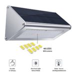 1000 Lumen Outdoor Solar Wall Lights with Aluminum Alloy Housing, Radar 48 LED Wireless Motion Sensor Security Light for Garden, Patio, Deck, Yard, Home, Driveway, Stairs