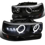 Chevy Silverado Tahoe Suburban Black Halo Led Projector headlights, bumper light