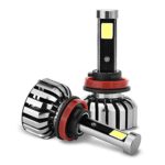 LightingRoad LED Headlight Bulbs Conversion Kit Cob 80w 8000lm 6000K Cool White,50000 HOURS,1 Yr Warranty. (H11(H8,H9))