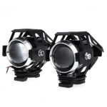 YITAMOTOR 2pcs Cree U5 Motorcycle LED Headlights 125W High Power Driving Fog Spot Light