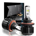 CougarMotor H13 (9008 High/Low) 80W LED Headlight Bulbs All-in-One Conversion Kit,7200 Lumen (6000K Cool White)