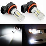 JDM ASTAR 1300 Lumens Extremely Bright 3030 Chipsets H11 LED Bulbs for DRL or Fog Lights, Xenon White (H11)