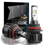 CougarMotor 9007 (High/Low) 80W LED Headlight Bulbs All-in-One Conversion Kit,7200 Lumen (6000K Cool White)