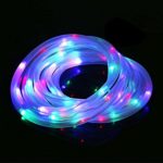 AOTOSOLO 33ft/10m 100LED Solar Rope Lights,Outdoor Waterproof Rope Lighting,3000K LED String Light withLight Sensor, Ideal for Wedding, Party, Decorations, Gardens, Lawn, Patio(Multicolored)