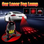 Universal Car and Motorcycle Rear-end Alarm LED Laser Fog Light Tail Light Brake Parking Anti-Collision Warning Safety Lamp (Straight Line & Star Pattern)