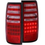Anzo USA 311095 Toyota Land Cruiser Red/Clear LED Tail Light Assembly – (Sold in Pairs)