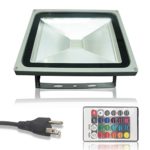 eBoTrade LED RGB Flood Light, 20W Waterproof Outdoor Color Changing Security Lights with Remote Control, US 3-Plug