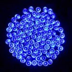 GBSELL 20.4 M 200 LED Solar Lamps String Christmas Wreaths Wedding Party Outdoor Decoration Light (Blue)