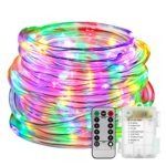 LED Rope Lights Battery Operated with Remote Timer 8 Mode Twinkle Lights multi-color