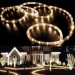 WYZworks 50′ feet Warm White 3/8″ LED Rope Lights – Crystal Clear PVC Tube IP65 Water Resistant Flexible 2 Wire Accent Holiday Christmas Party Decoration Lighting