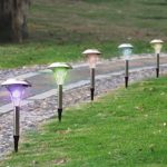 Led Solar Exterior Light Garden 24x Outdoor Stainless Steel Color Changing Lawn Path Way