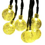 ApexPower Outdoor Christmas Solar String Lights 30 led Crystal Ball Waterproof Light for Garden, Yard, Home, Landscape, and Holiday Decorations (Warm White)