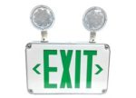 Slim Design All LED Wet Location Outdoor Exit Signs Emergency Light Combo – Green