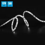 Shine Decor 12V Led Rope Light, 13mm Diameter, 50Ft, 36Led/M, Cuttable, Included All Necessary Accessories, Flex Durable Super Bright For Car, Ship, Boat, Wedding, Decoration, Indoor Or Outdoor Use