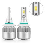 Simdevanma LED Automobile Headlight Bulbs with Advanced LED Chip and All-in-One Conversion kit-80W/8,000LM/6,000K-2 Yr Warranty(Upgraded Version) (9006)