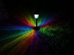 Hand-Painted Solar LED Rainbow Kaleidoscope Path Light