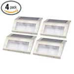 [Exclusive 3 LED] 4 Pack Hot New “3 LED” Brighter Outdoor Solar Powered Step Stairs Light/ Safer and More Durable/ Stainless Steel/ Fence Deck Dock Tiki Path EcoLight/ Also Great For Garden Yard Patio